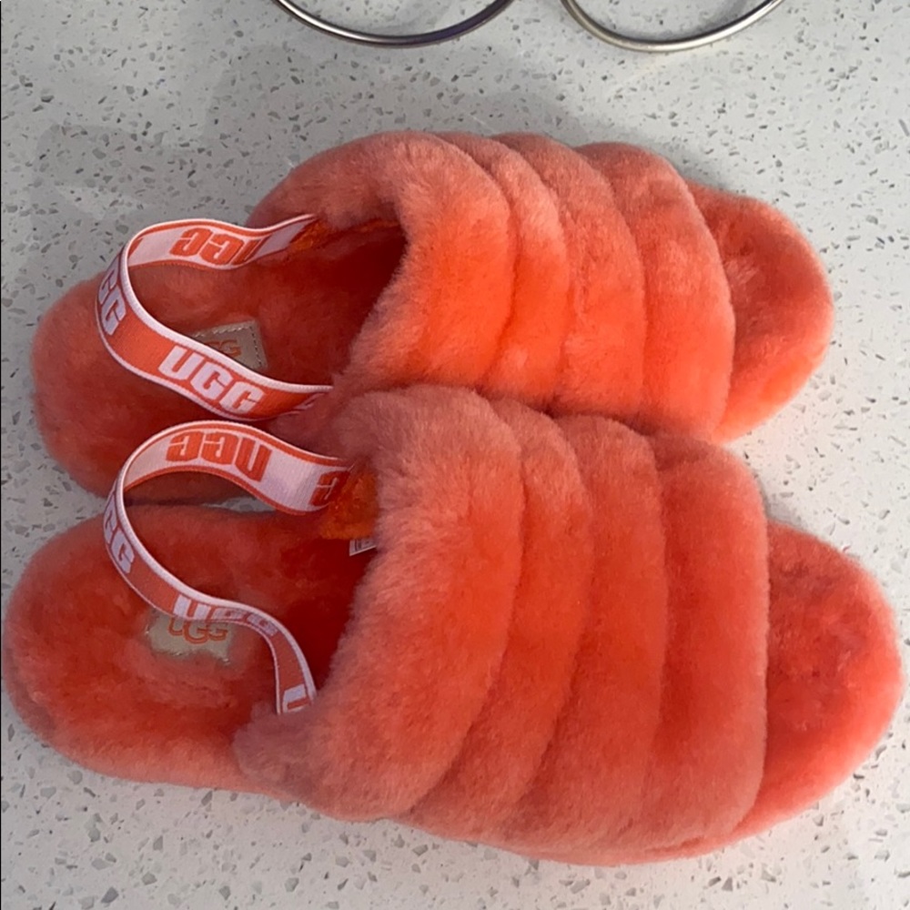RARE CORAL UGG SLIPPERS! From victoriasecret.com.